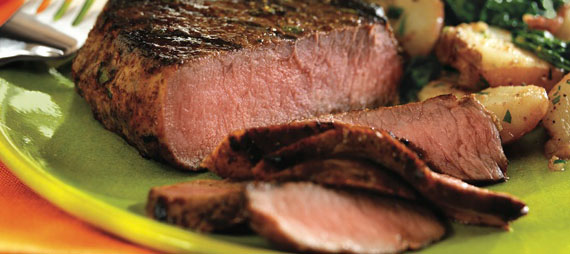 Chili-Marinated Steaks with Cilantro Cream Chili-Marinated Steaks with Cilantro Cream