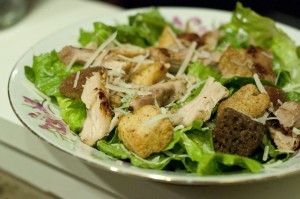 chicken caesar salad, healthy salad, lighter chicken caeser salad, easy 20 minute meal, easy dinner salad, quick dinner recipe, fast dinner recipe, salad recipe, tasty salad recipe, delicious salad recipe, quick salad recipe, family friendly salad recipe, taste arkansas, cooking, food, recipes,