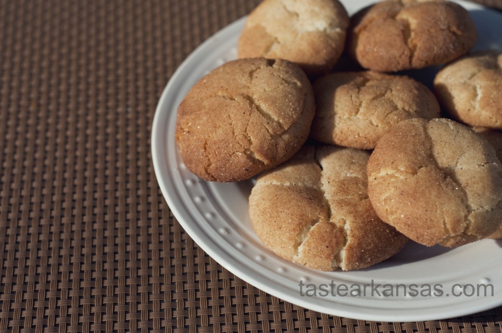 a warm plate of soft chewy snicker doodle cookies