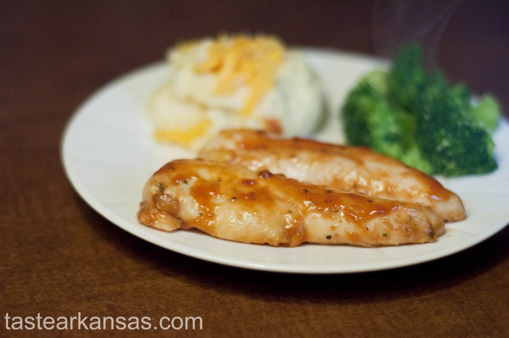 Mesquite Chicken Tenders with BBQ Sauce