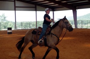 One of the features on Bar G Ranch is the lighted, covered arena where they are able to hold a number of roping practices and competitions. 