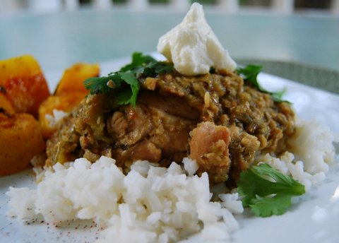 chicken with pumpkin seed mole