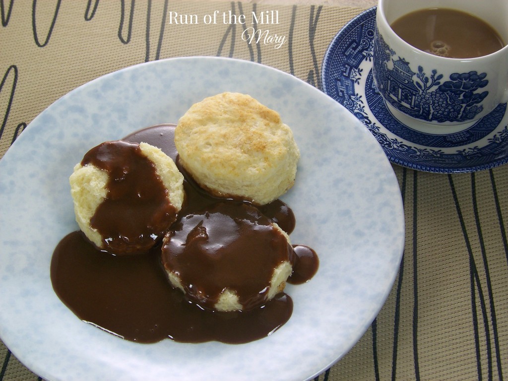 FB chocolate gravy on plate