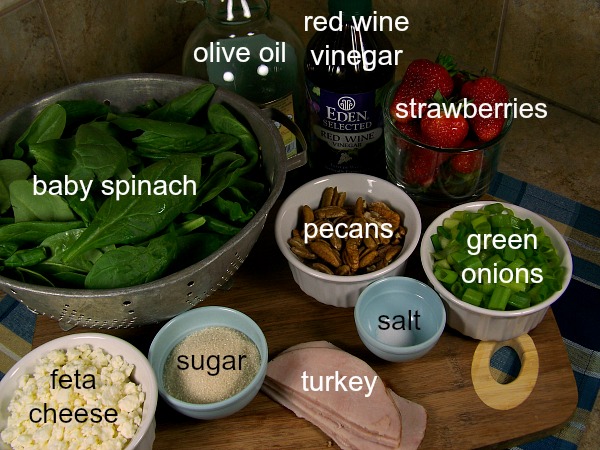 FB roasted strawberry vin. salad pics ingredients