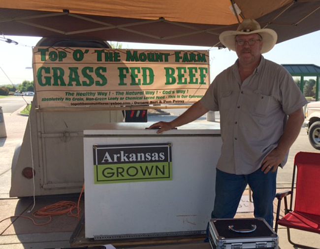 Bart Petray with his Arkansas Grown beef