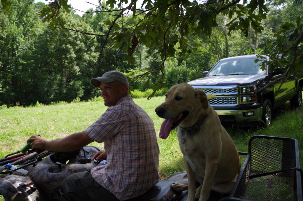 Damon Helton and dog