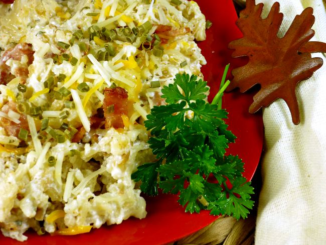 FB Taste Ark Loaded Fried Rice on red plate