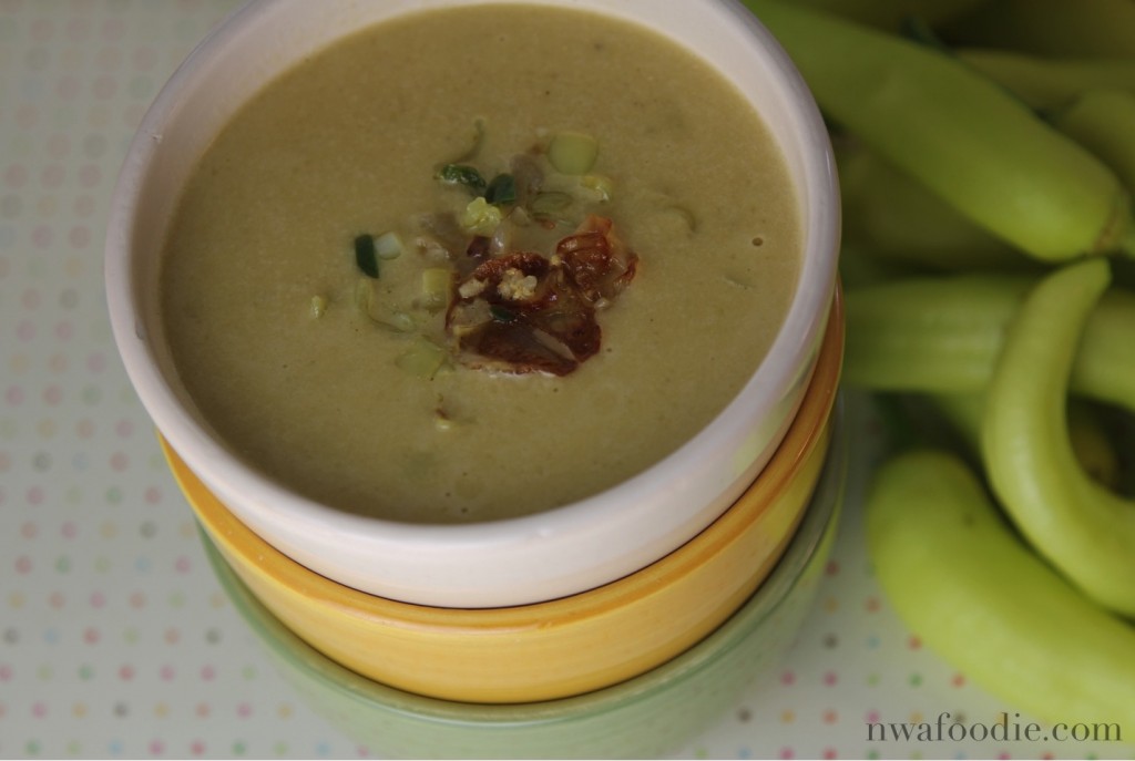 Banana pepper and rice soup - main