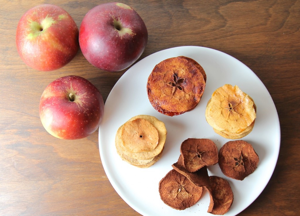 easy baked apple chips - main