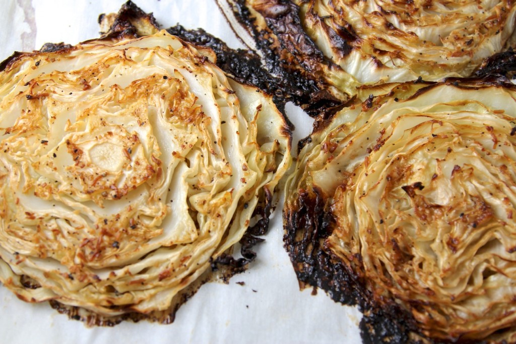 oven-roasted cabbage wedges